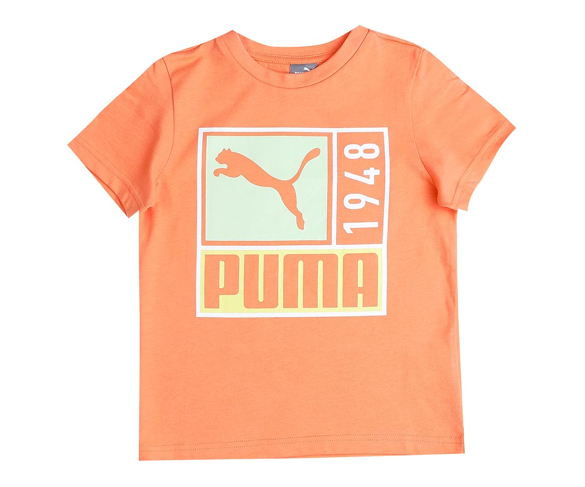 Puma Boy's Solid Regular Fit T Shirt
