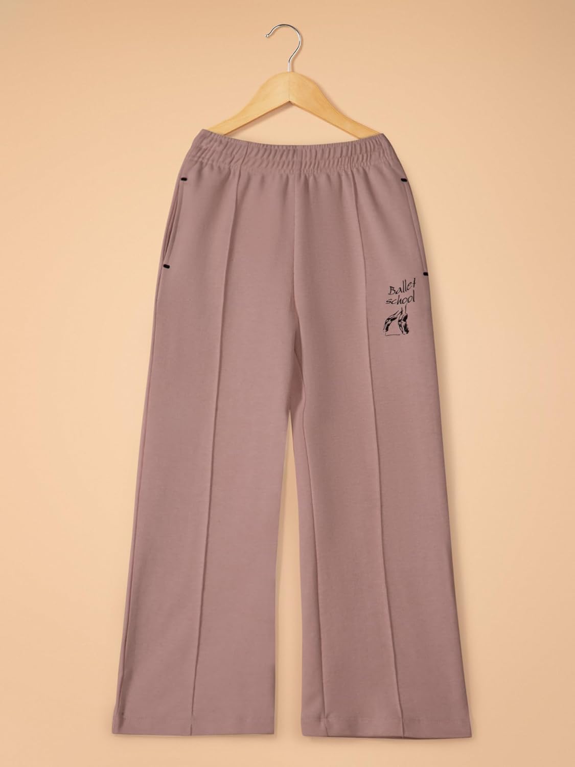 Alan Jones Clothing Solid Girls Wide Legs Trackpant