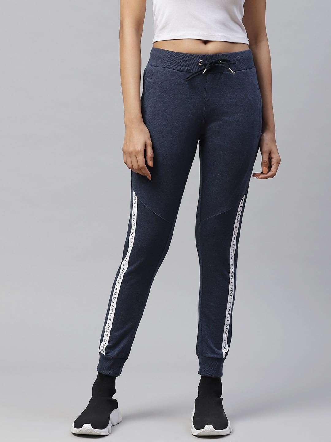 Alan Jones Clothing Women Solid Slim Fit Joggers Track Pants