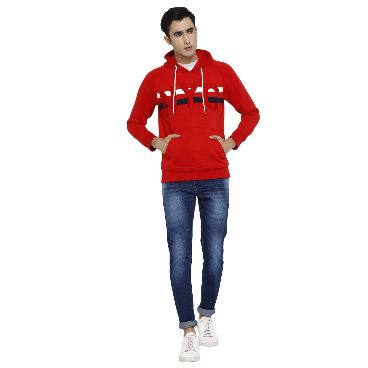 Alan Jones Clothing Men's Poly Cotton Hooded Neck Sweatshirt