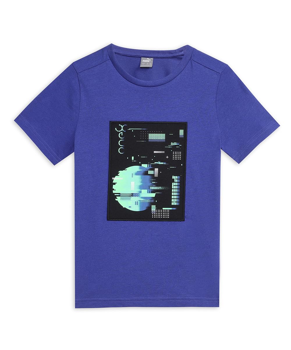Puma Boy's Printed Regular Fit T-Shirt