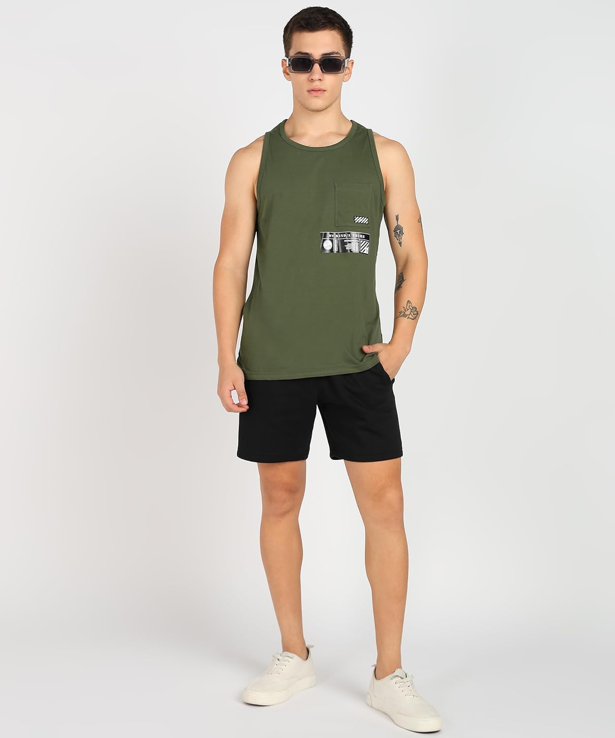 Alan Jones Clothing Men's Cotton Sleeveless Regular Fit T-Shirt-3