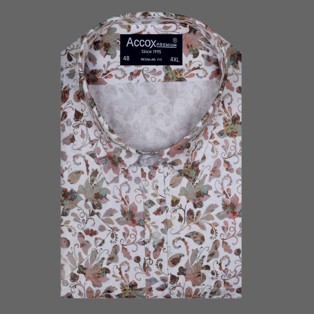 Accox Men's Cotton Printed Formal Shirt (B0DJ5KBQSP)