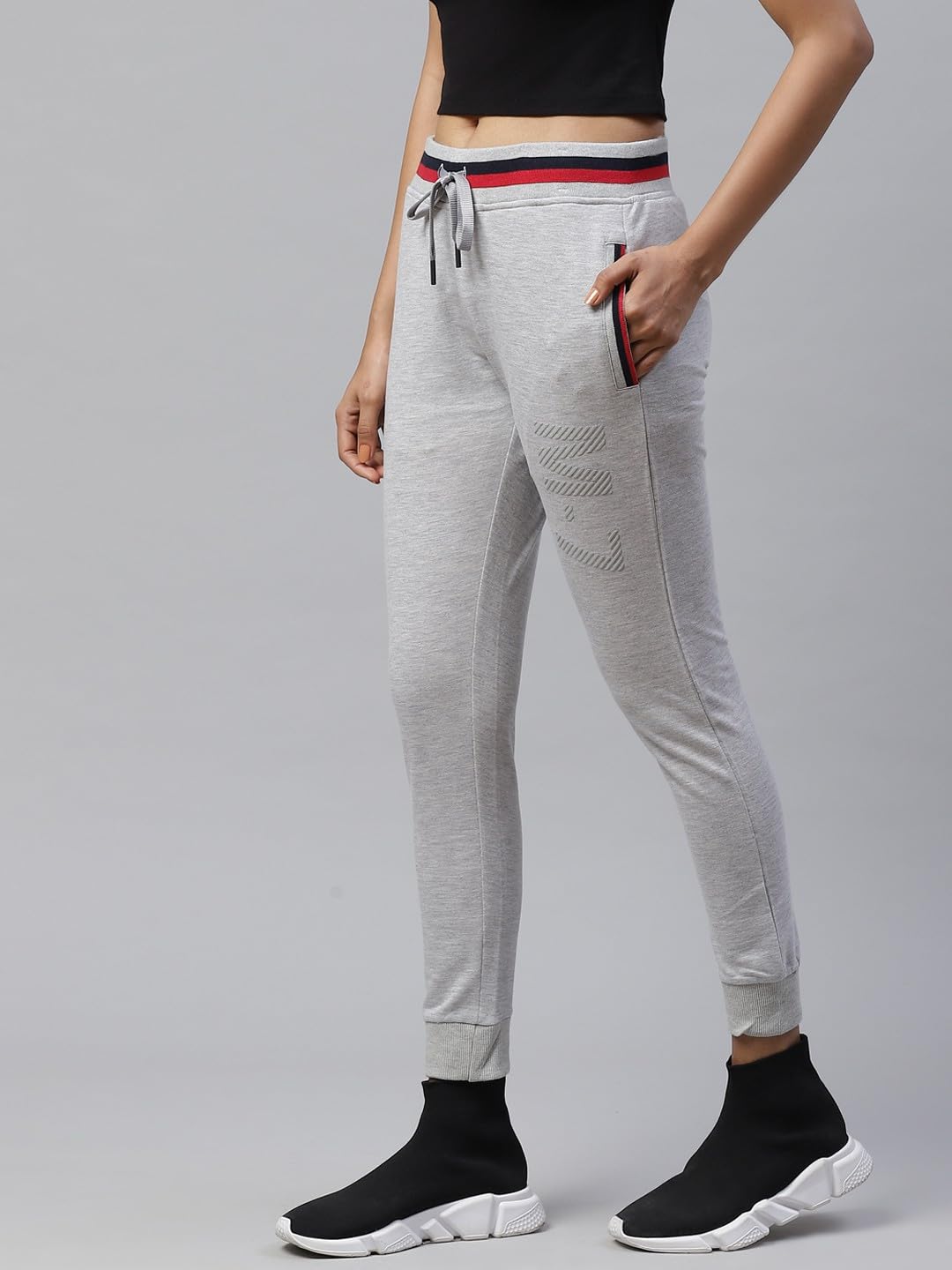 Alan Jones Clothing Women Solid Slim Fit Joggers Track Pants