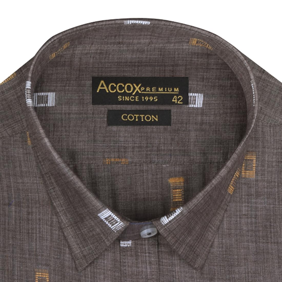 ACCOX Men's Breathable Cotton Half Sleeves Regular Fit Printed Formal Shirt for Men (O_GCR353)