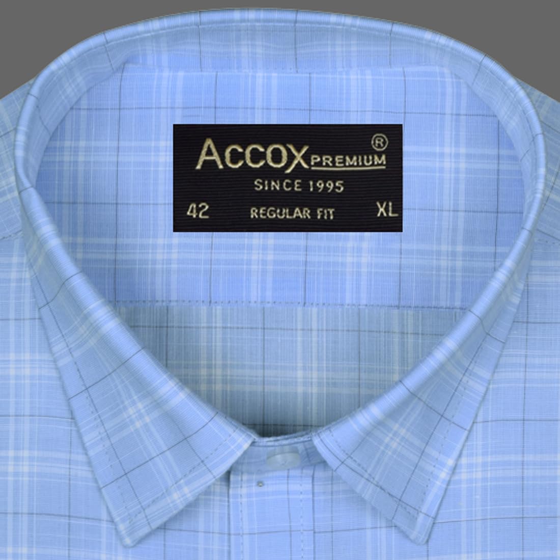 ACCOX Men's Breathable Cotton Full Long Sleeves Checkered Regular Fit Formal Shirt for Men (O_GCR397)