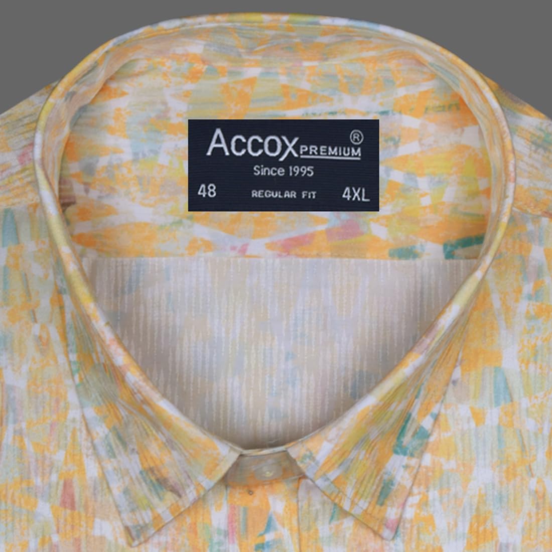 ACCOX Men's Breathable Plus Size Cotton Half Sleeves Regular Fit Printed Formal Shirt for Men (O_GCR356)