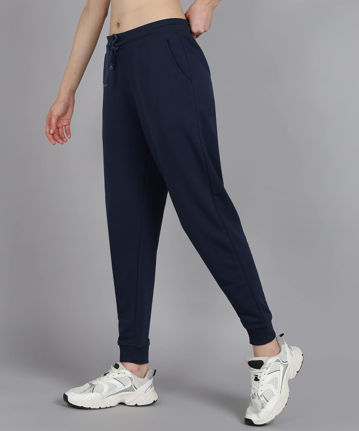 Alan Jones Clothing Women's Solid Comfort Fit Cotton Joggers Track Pant