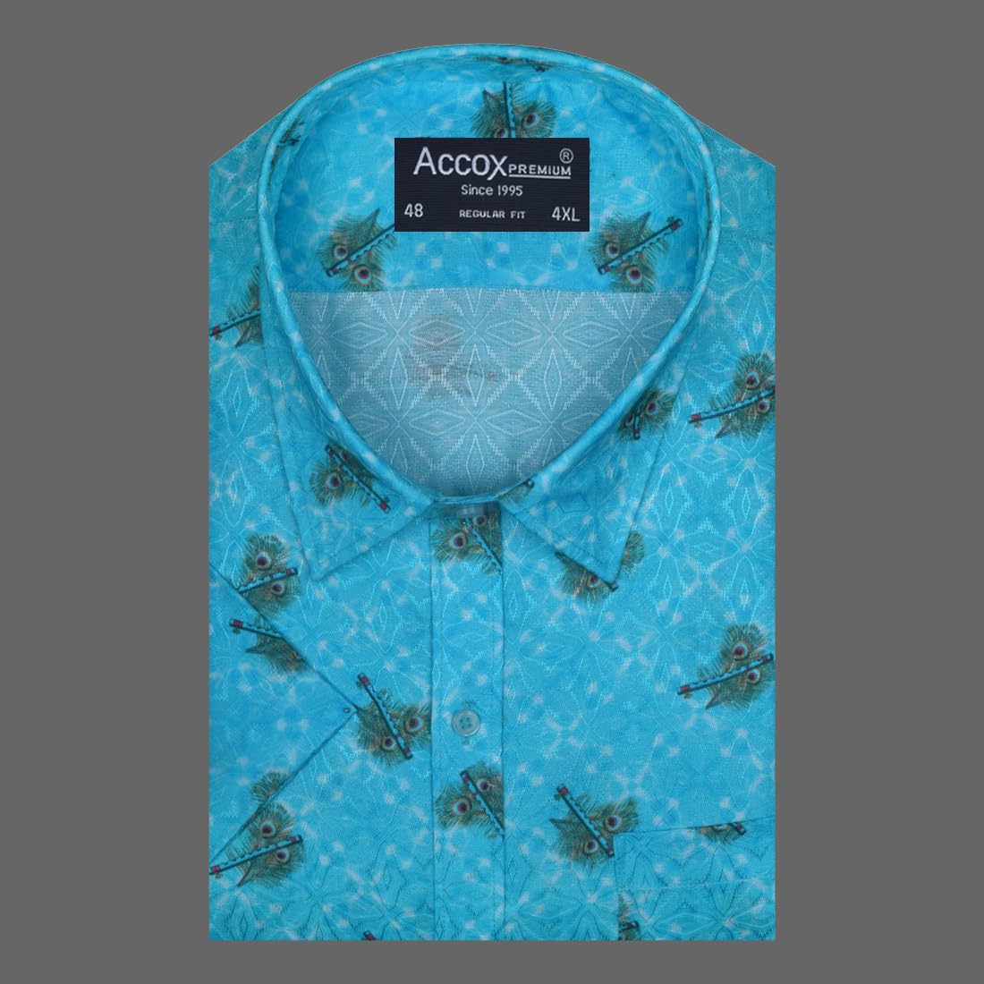 Accox Men's Cotton Printed Formal Shirt (B0DJ5KV79K)