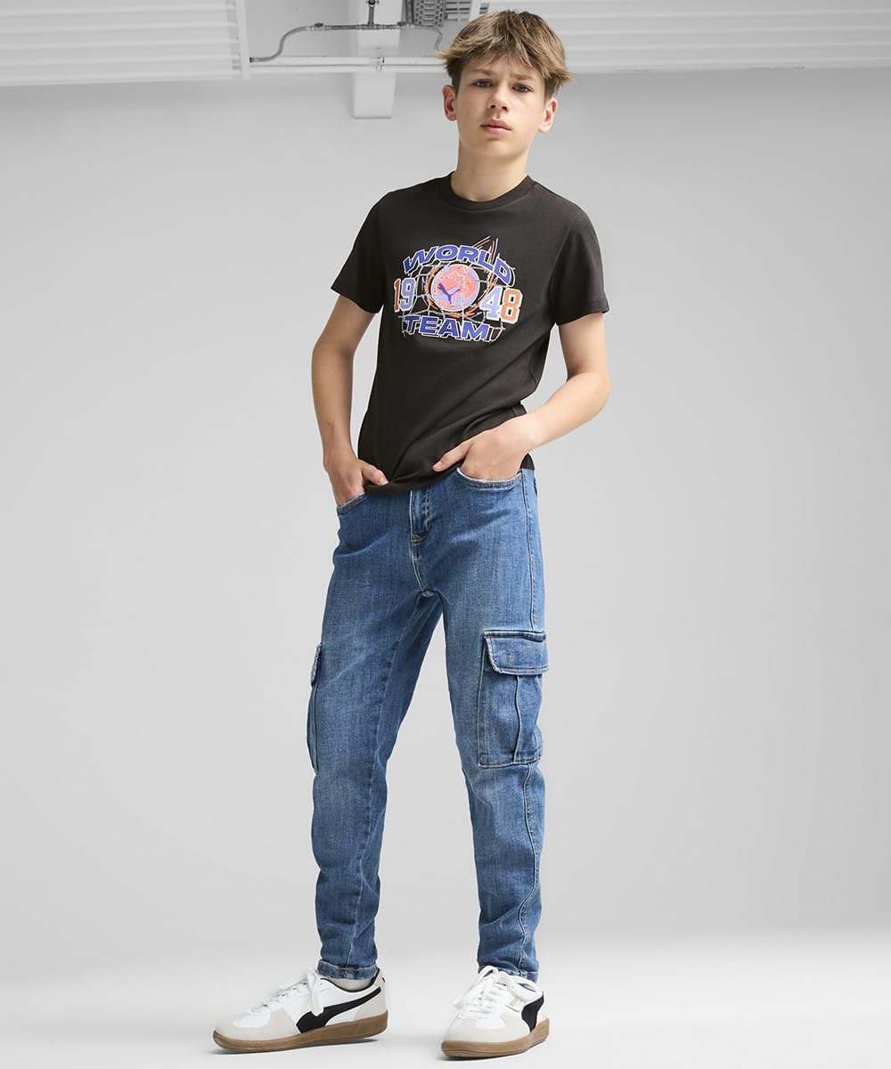 Puma Boy's Graphic Print Regular Fit T-Shirt