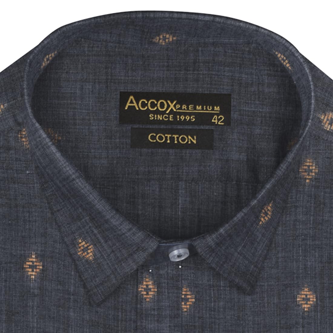 Accox Men's Cotton Printed Formal Shirt (B0DCSS8784)