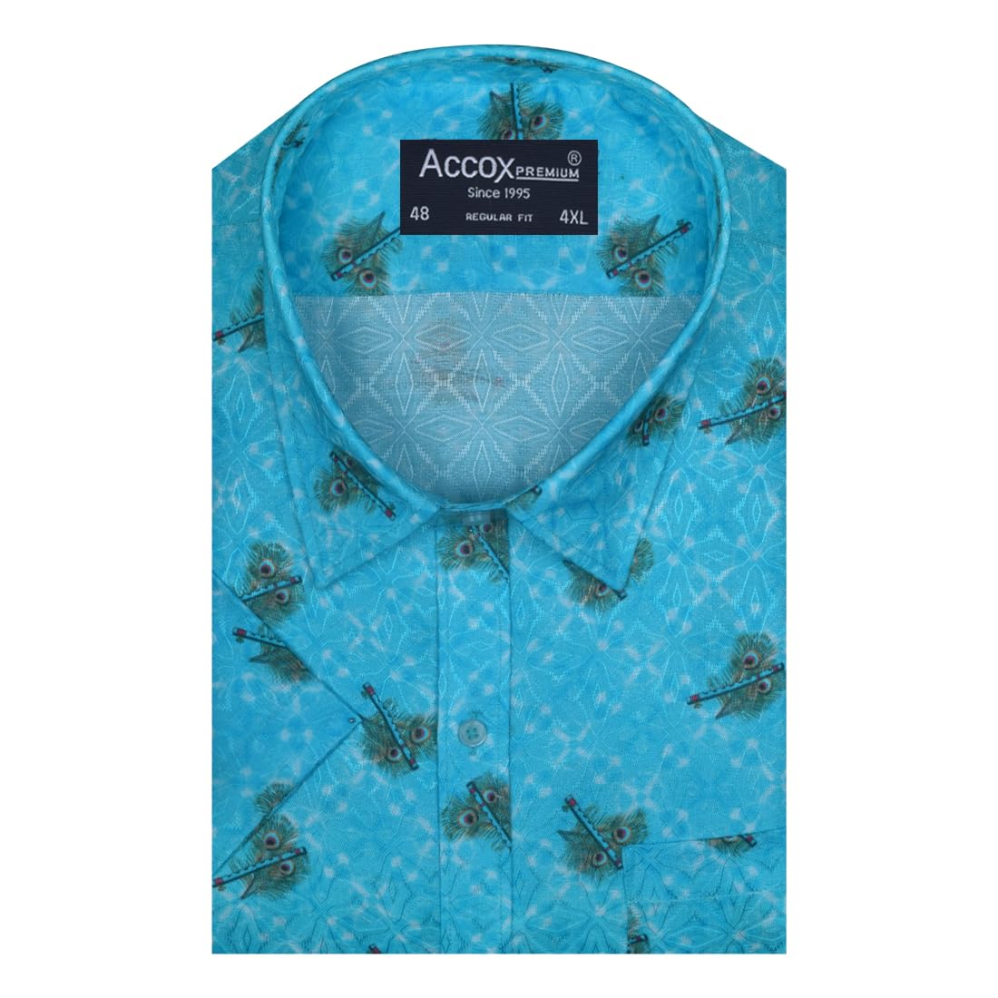 Accox Men's Cotton Printed Formal Shirt (B0DJ5KV79K)