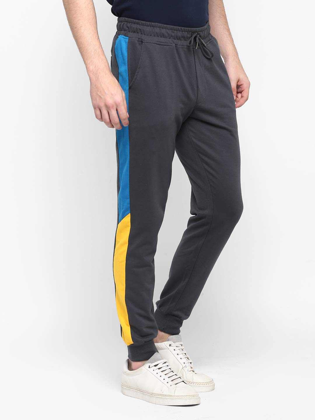 Alan Jones Clothing Men's Solid Slim Joggers Track Pants