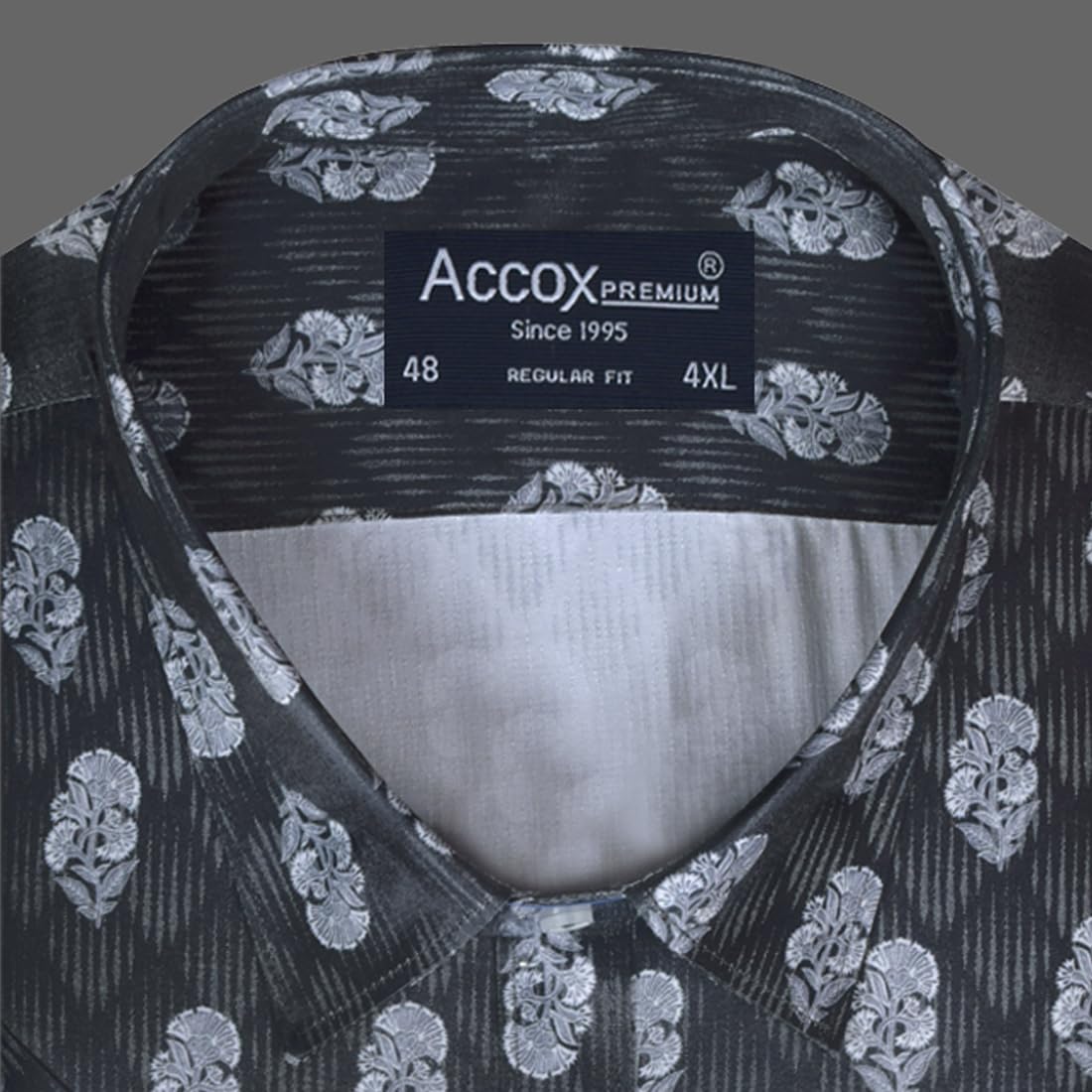 Accox Men's Cotton Printed Formal Shirt (B0DJ5L41MC)