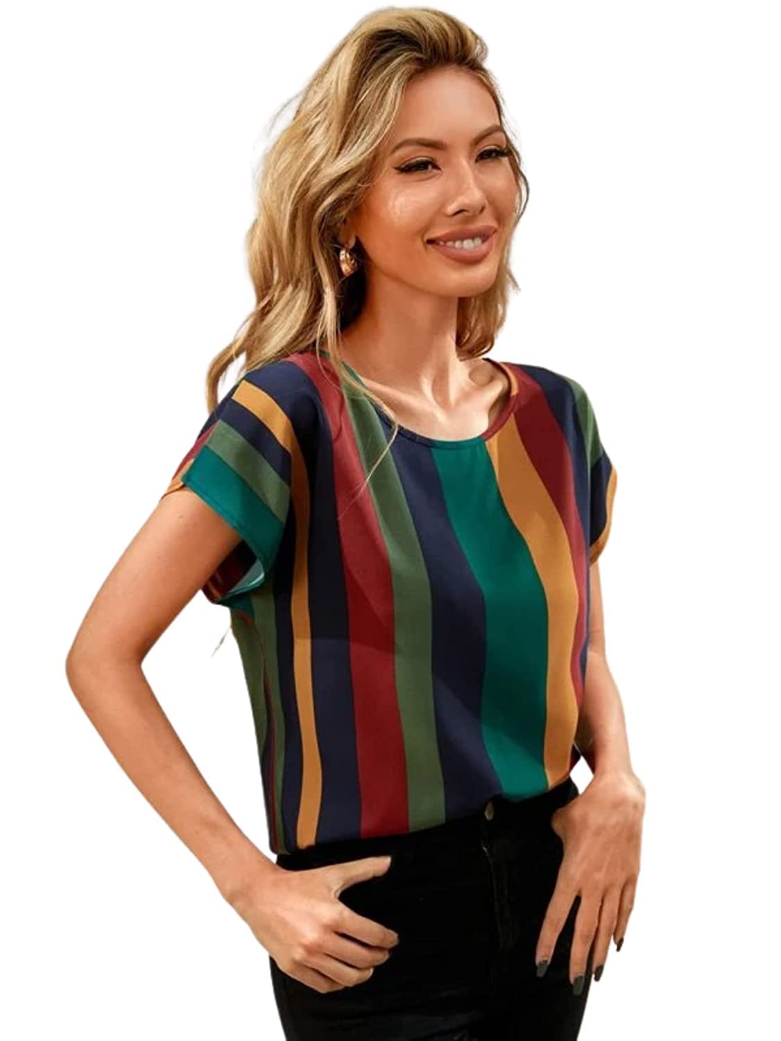 GRECIILOOKS Women's Casual Tops for Women Stylish Long