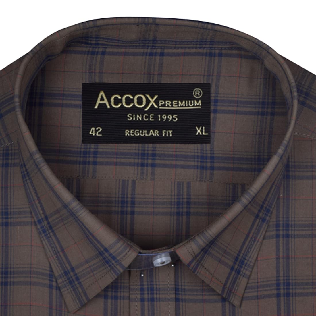 ACCOX Men's Breathable Cotton Full Long Sleeves Checkered Regular Fit Formal Shirt for Men (O_GCR394)