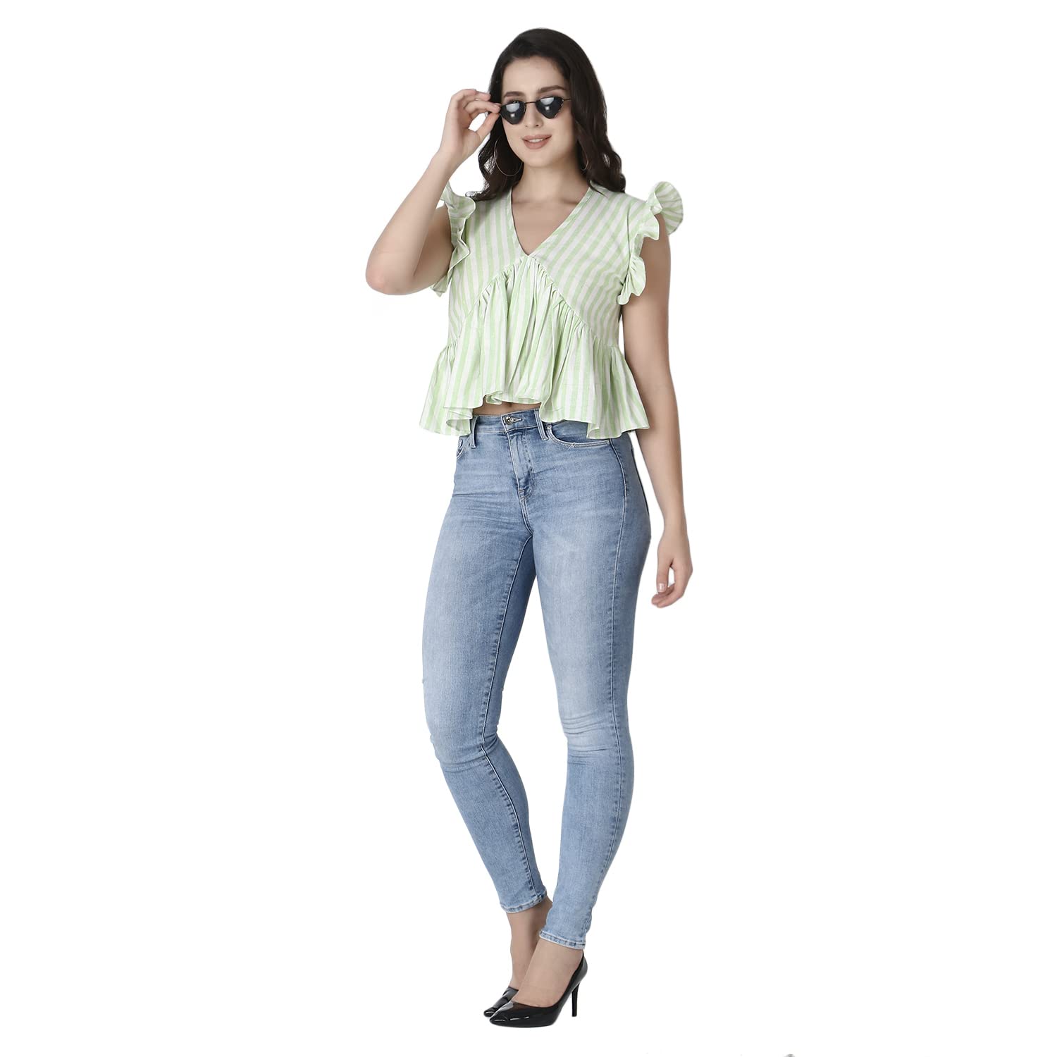 GRECIILOOKS Women's Casual Top Shirts Print T-Shirts Basic Summer Women Regular Fit Tops
