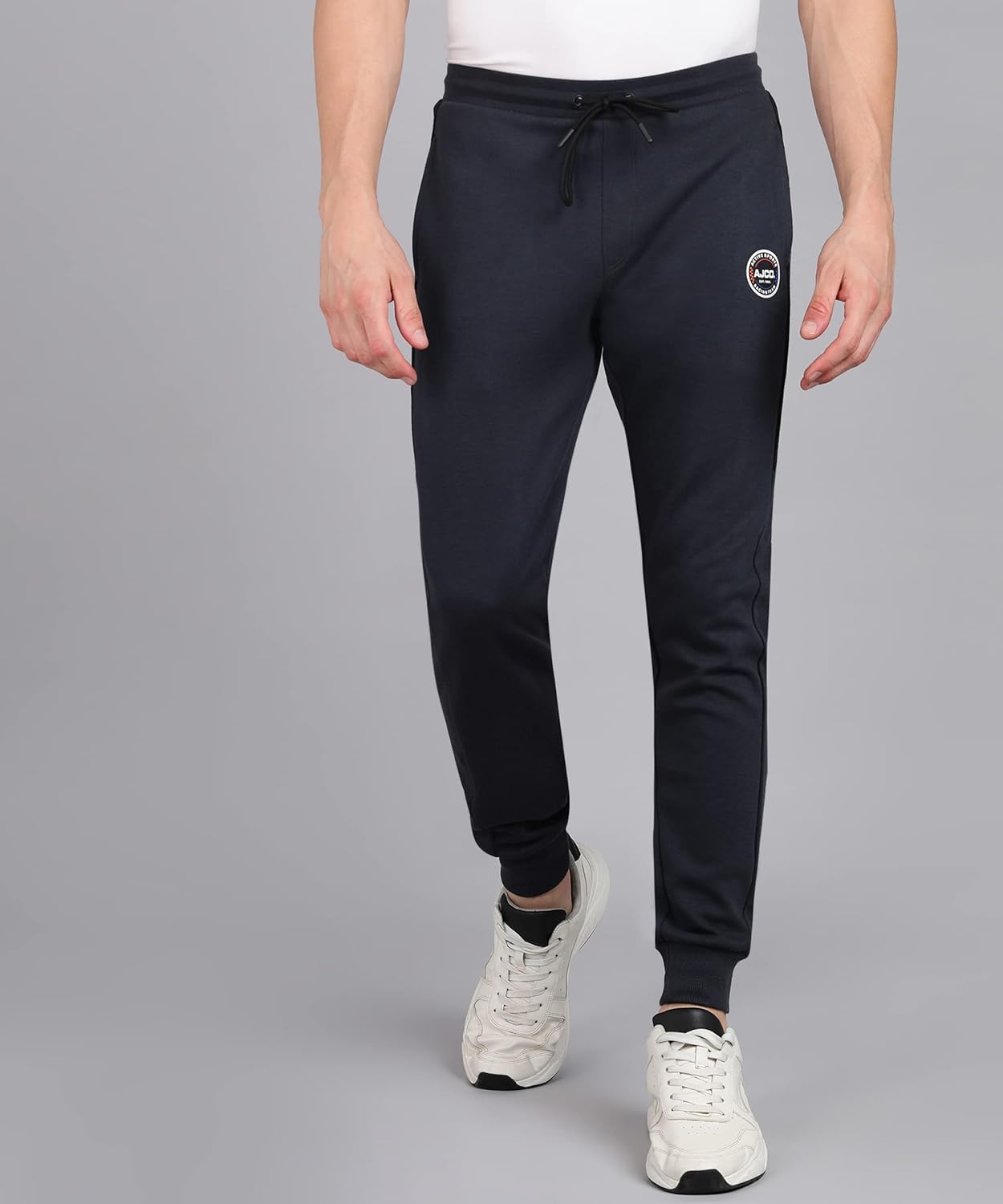 Alan Jones Clothing Men's Solid Cotton Joggers Track Pant