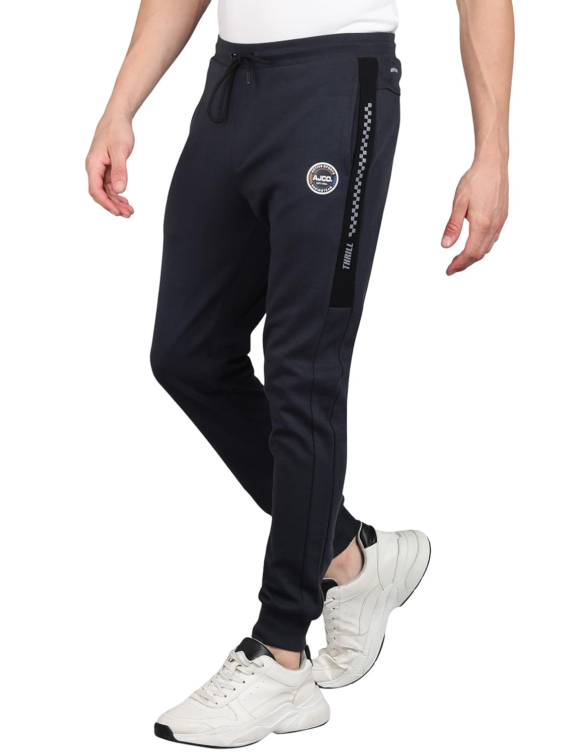 Alan Jones Clothing Men's Solid Cotton Joggers Track Pant