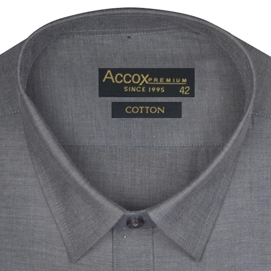 Accox Men's Cotton Plain Formal Shirt (B0D33N5HDJ)