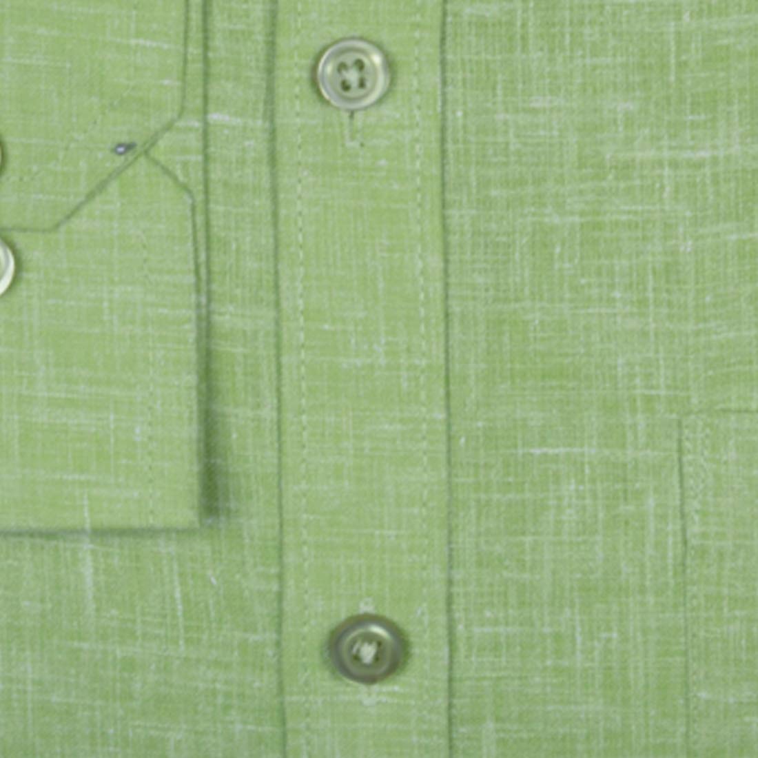 ACCOX Men's Full/Long Sleeves Formal Regular Fit Cotton Linen Plain Shirt (GCRFS25)