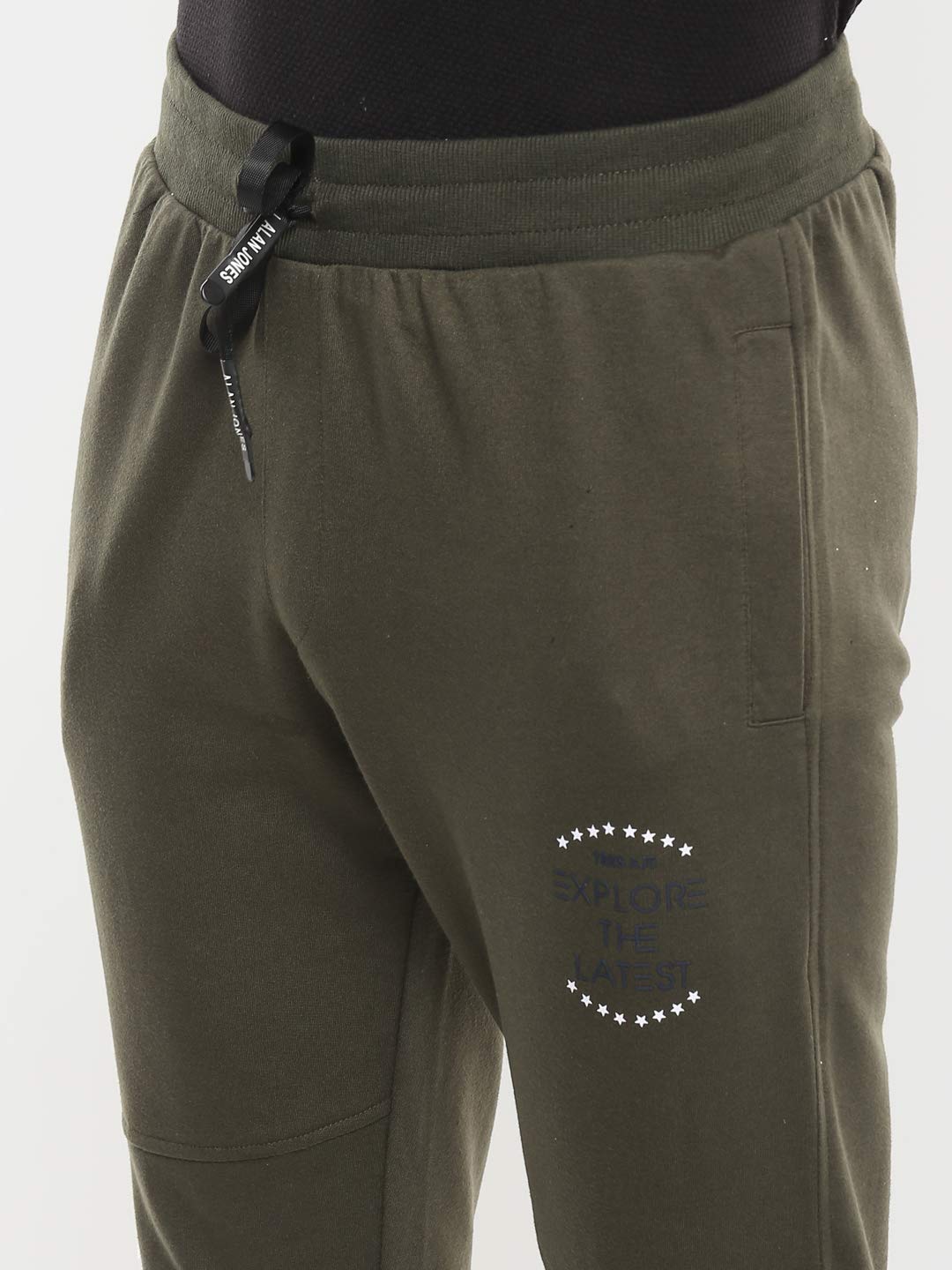 Alan Jones Clothing Men's Solid Slim Joggers Track Pants