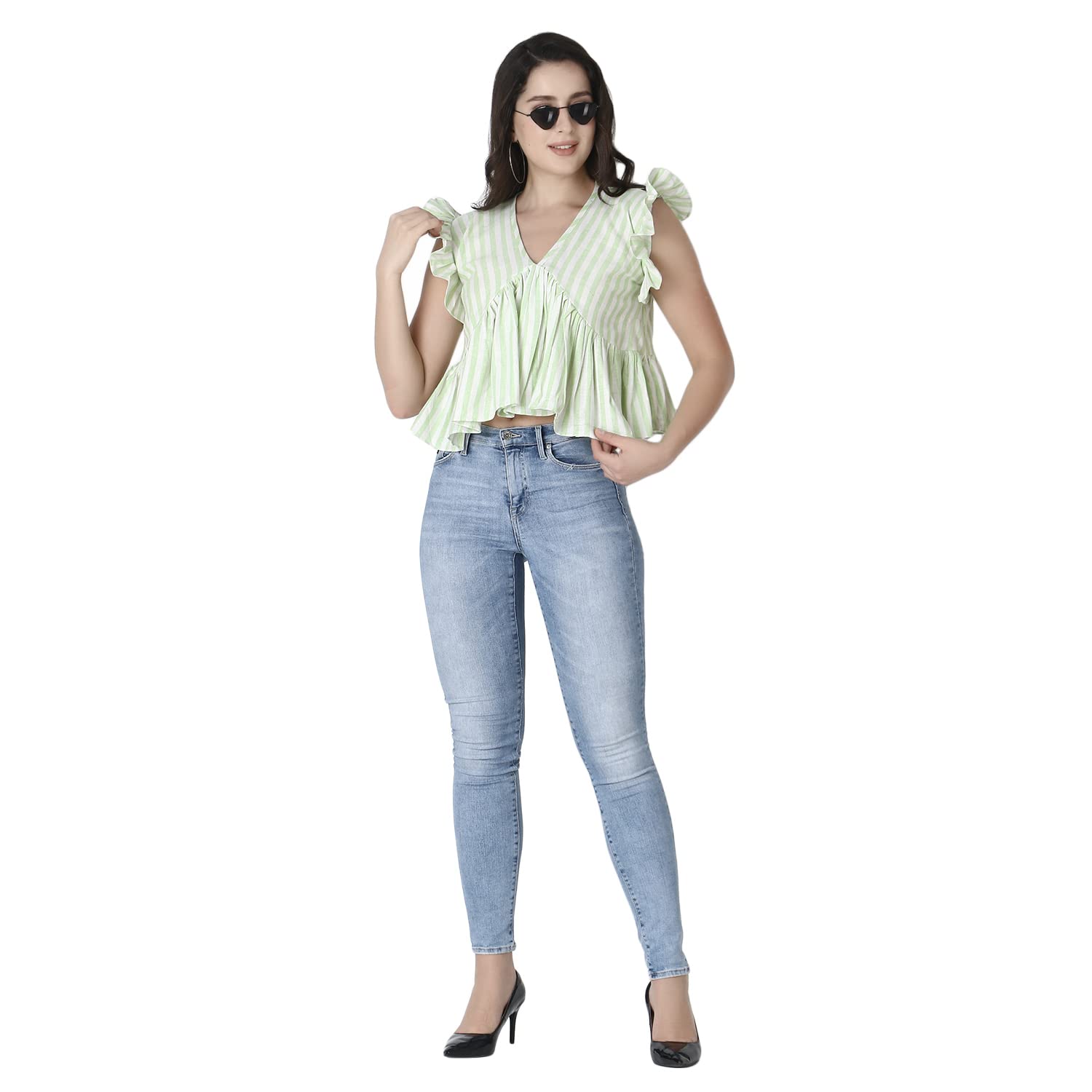 GRECIILOOKS Women's Casual Top Shirts Print T-Shirts Basic Summer Women Regular Fit Tops