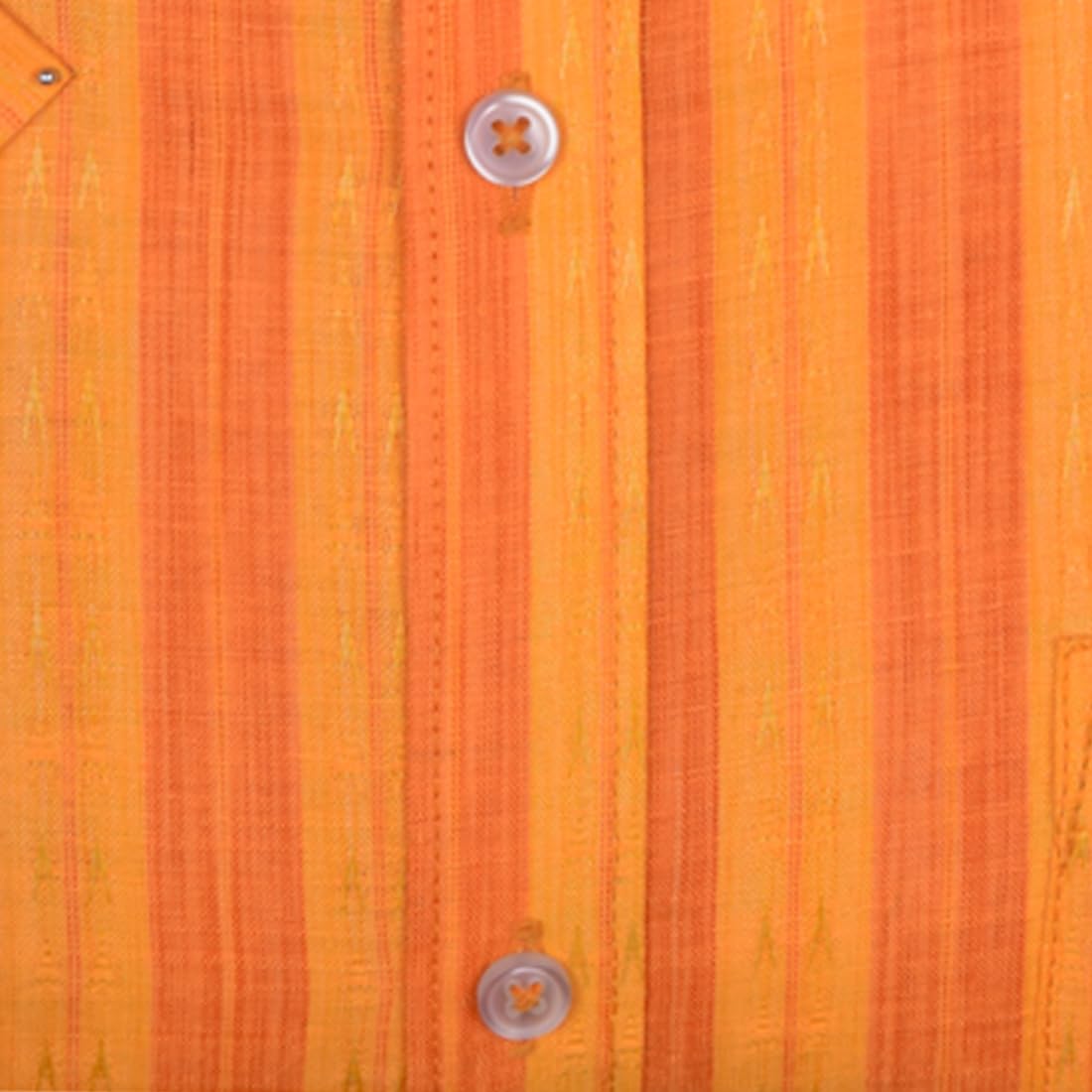 ACCOX Men's Breathable Cotton Half Sleeves Striped Regular Fit Formal Shirt for Men (O_GCR380)