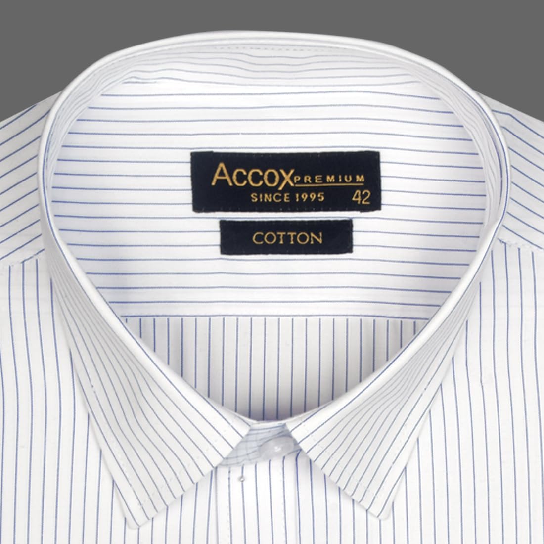 Accox Men's Cotton Striped Formal Shirt (B0CH53MGRH)