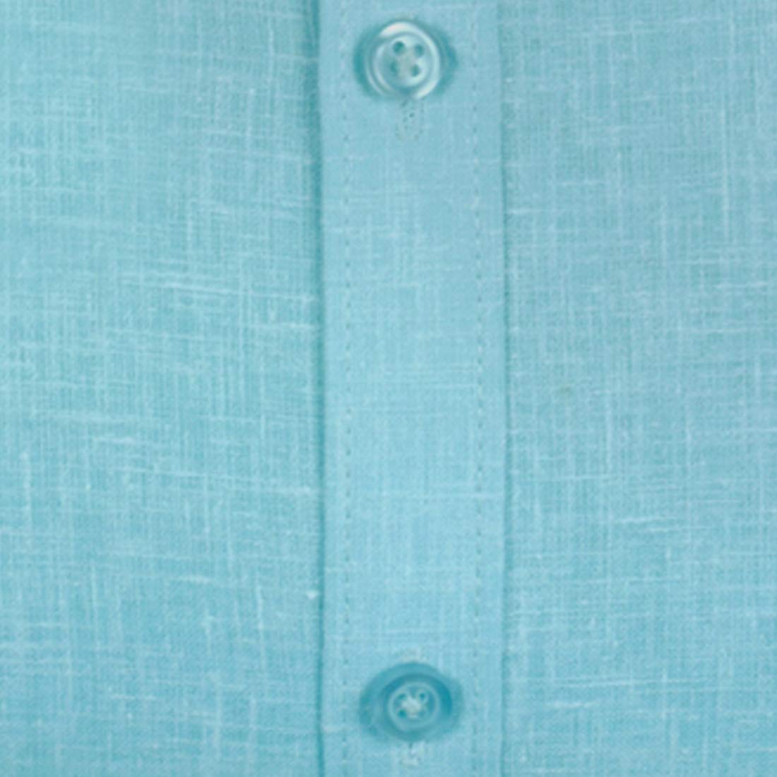 ACCOX Men's Half Sleeves Formal Regular Fit Cotton Linen Shirt(GO524)(Ocean Blue)