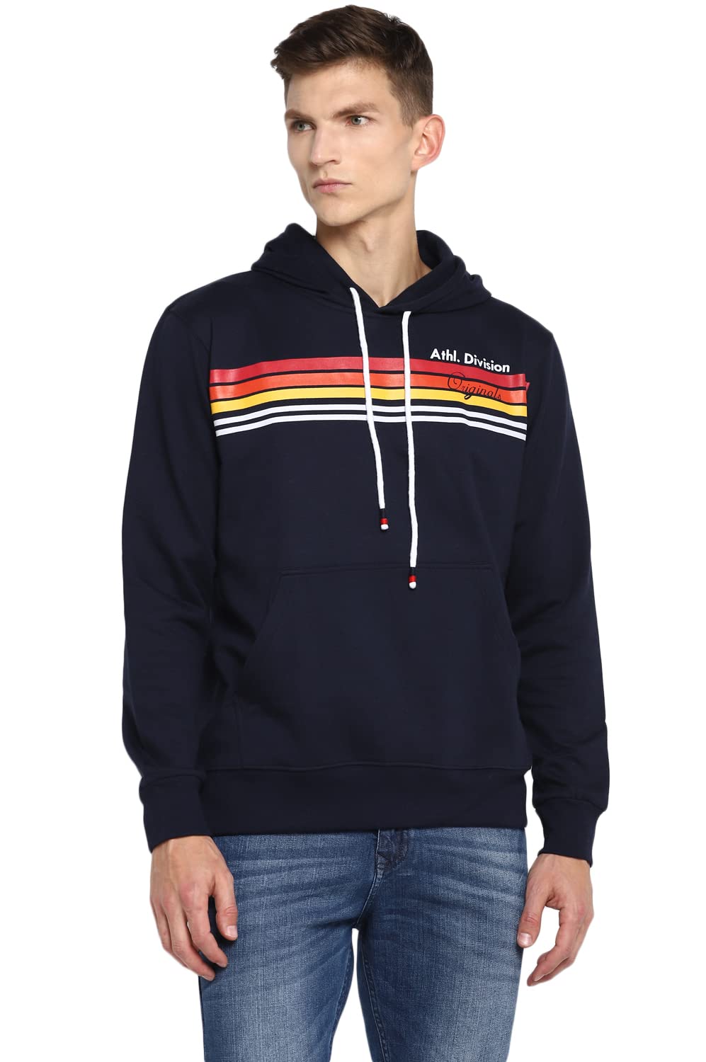 Buy Online Alan Jones Clothing Men's Cotton Blend Hooded Neck Hooded Sweatshirt