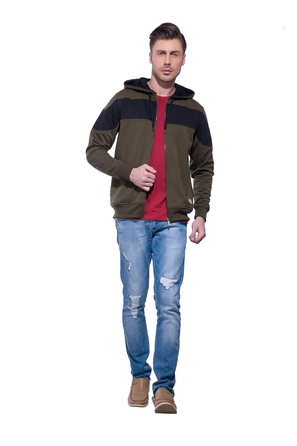 Alan Jones Clothing Men's Cotton Hooded Neck Sweatshirt-5