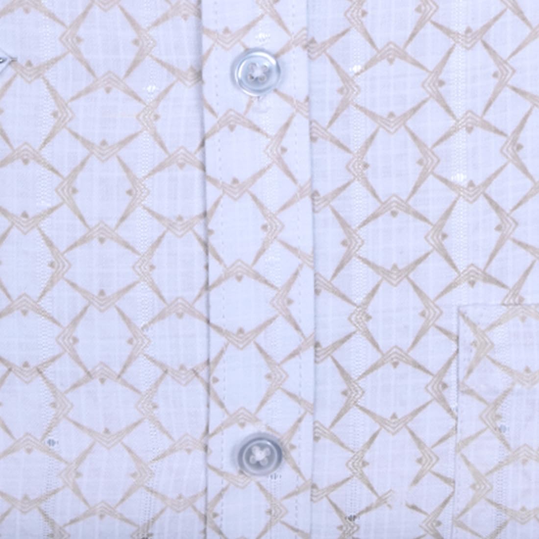 Accox Men's Cotton Linen Printed Formal Shirt (B0D22X9L2V)