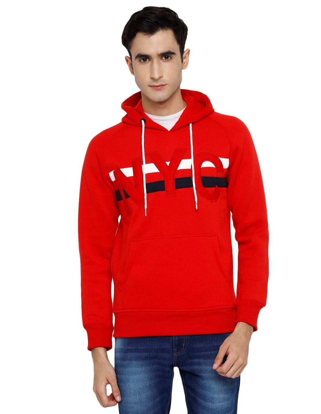 Buy Online Alan Jones Clothing Men's Poly Cotton Hooded Neck Sweatshirt