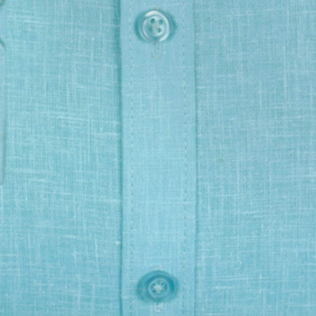 ACCOX Premium Breathable Cotton Linen Full Long Sleeves Plain Blue Regular Fit Formal Shirt for Men (S_GCR557)