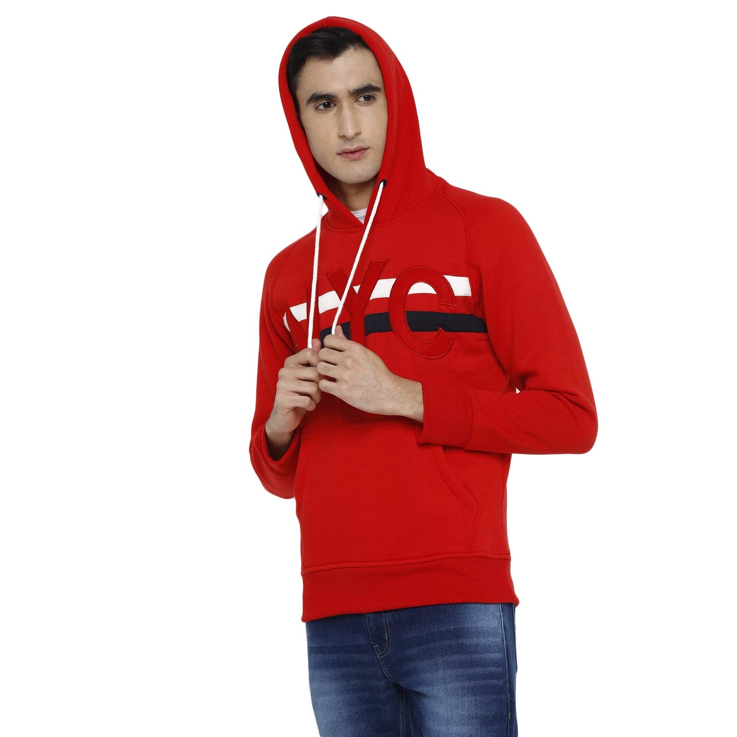 Alan Jones Clothing Men's Poly Cotton Hooded Neck Sweatshirt