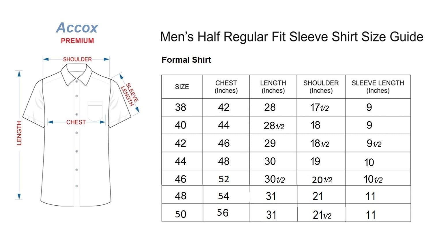 ACCOX Men's Breathable Cotton Half Sleeves Regular Fit Printed Formal Shirt for Men (O_GCR353)