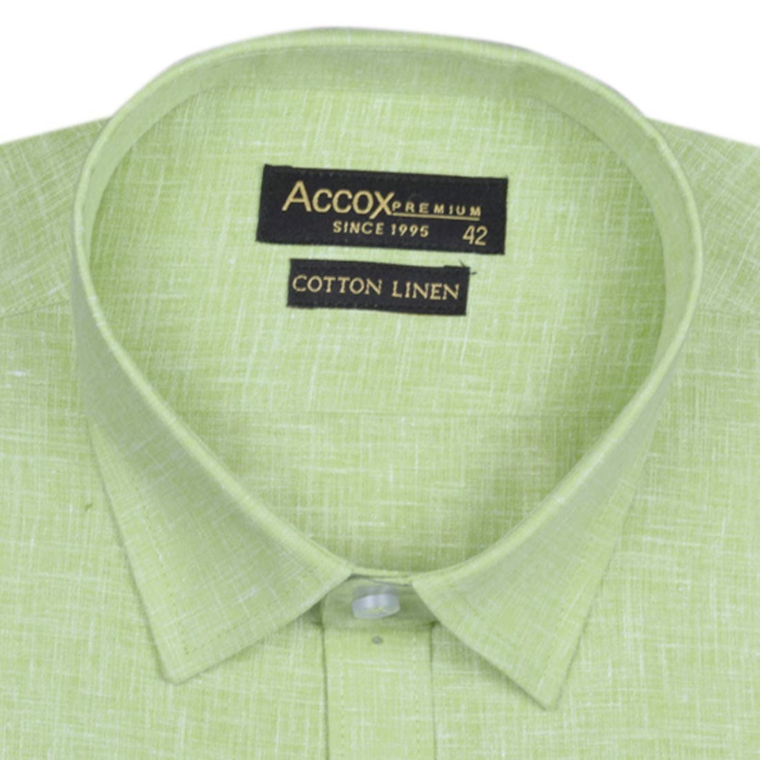 Accox Men's Cotton Linen Plain Formal Shirt (B08JGYMSCK)