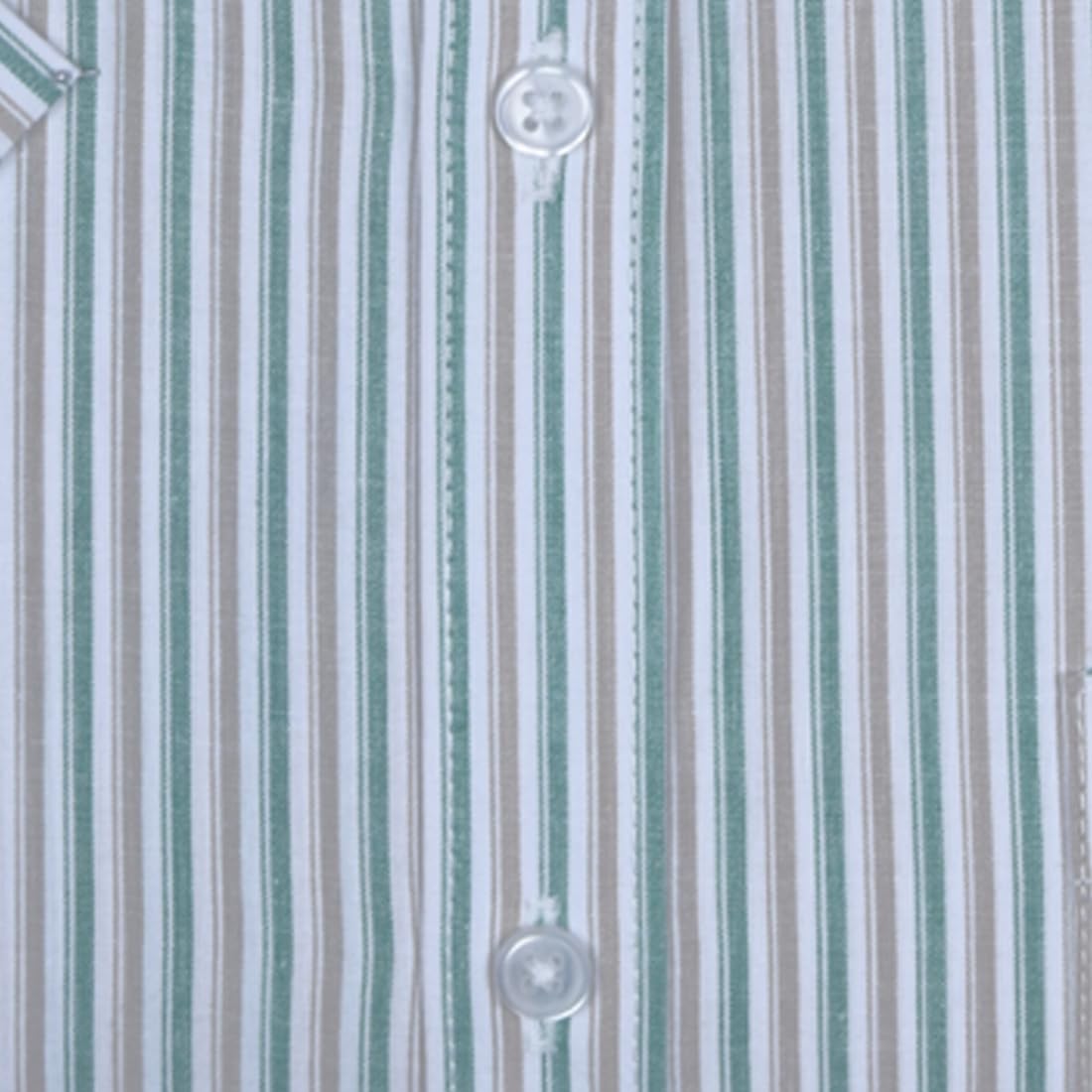 ACCOX Men's Breathable Cotton Half Sleeves Striped Regular Fit Formal Shirt for Men (O_GCR407)