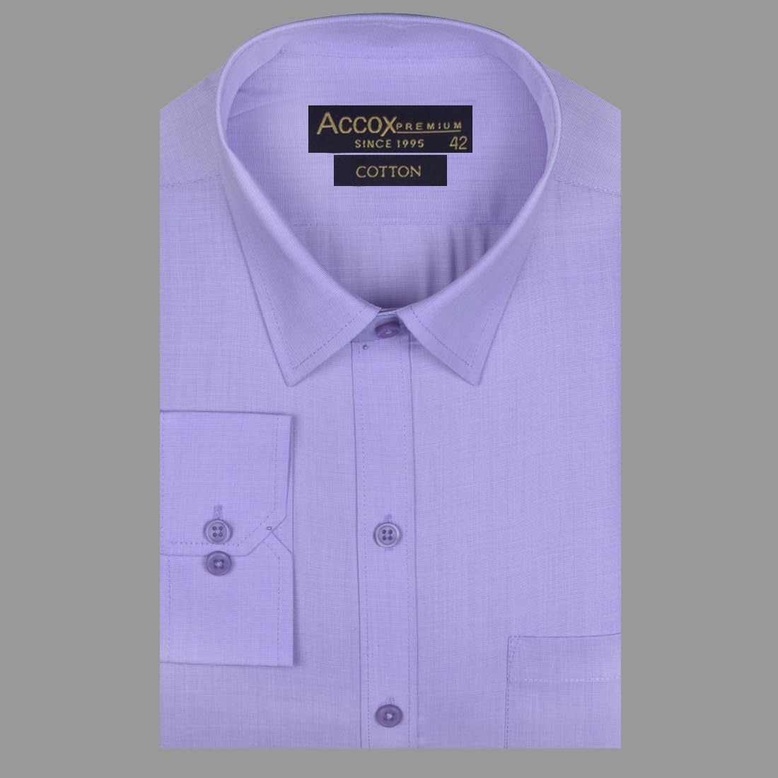 ACCOX Men's Cotton Full Sleeves Regular Fit Winter Wear Solid Plain Formal Shirt for Men (GCR291)