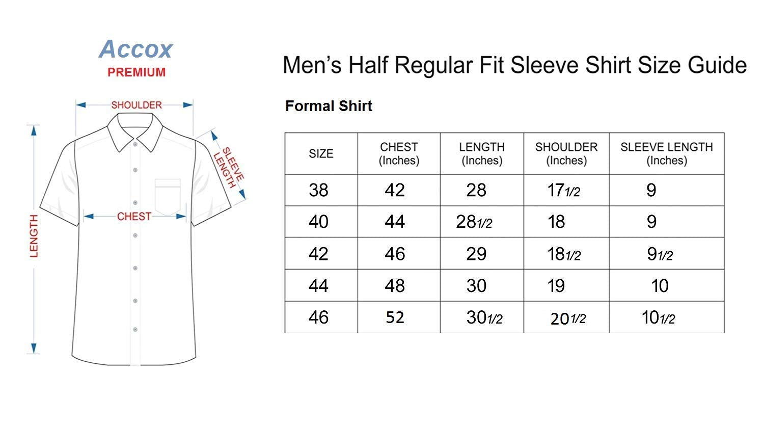 ACCOX Men's Cotton Half Sleeves Dark Striped Regular Fit Formal Shirt for Men(GCR145_42_1)