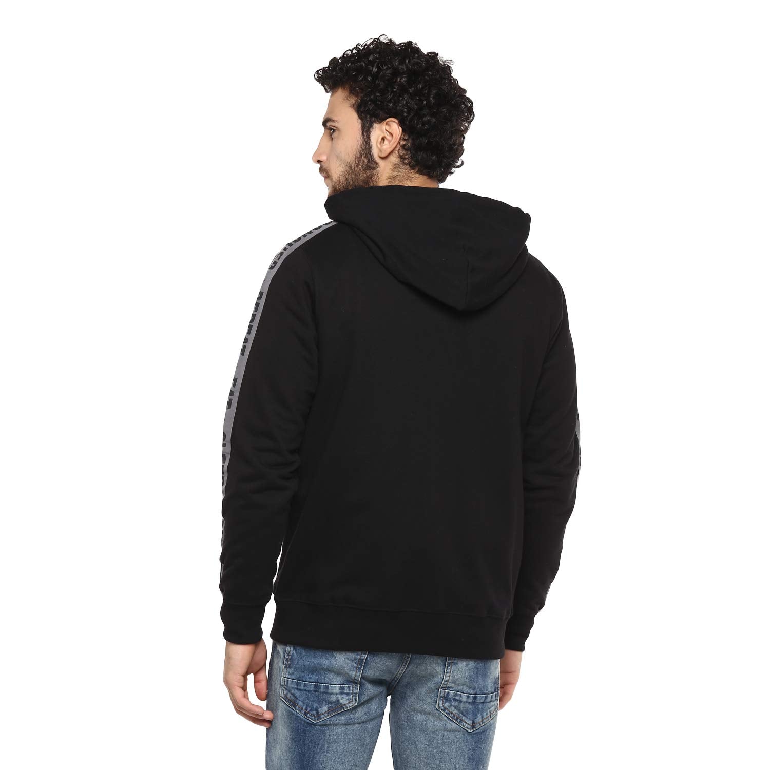 Alan Jones Clothing Men's Taped Cotton Hooded Sweatshirt-5