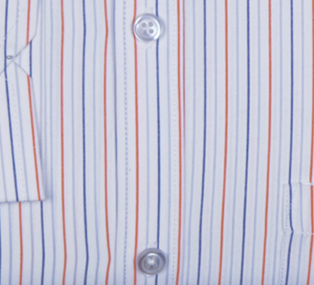 ACCOX Men's Striped Full Long Sleeves Regular Fit Cotton Formal Shirts(GCR60)