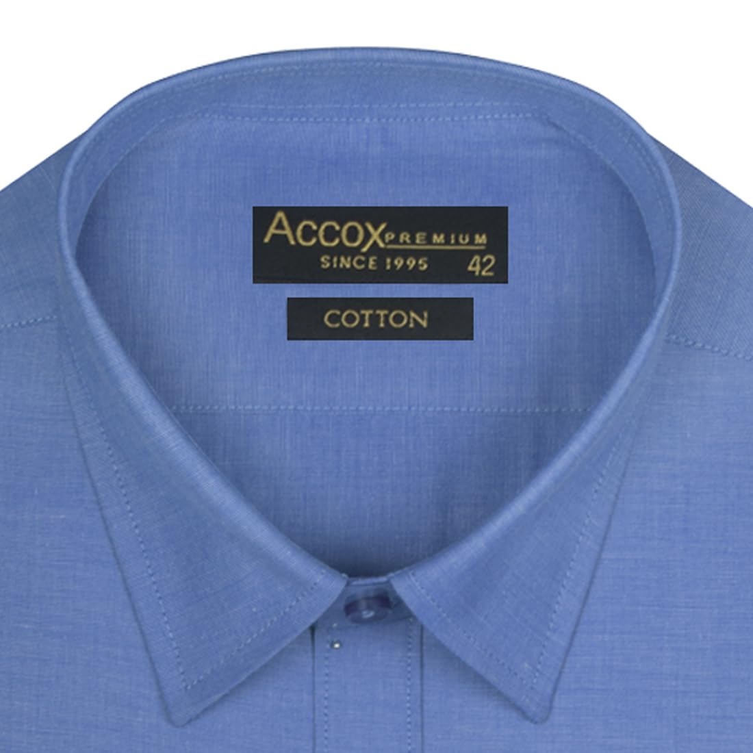 Accox Men's Cotton Plain Formal Shirt (B0D33M41DB)
