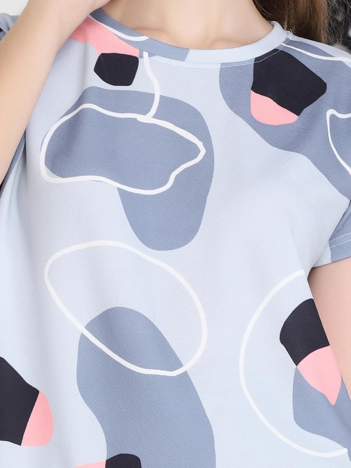 GRECIILOOKS Korean Crop Formal Tops Shirt for Women Regular Fit