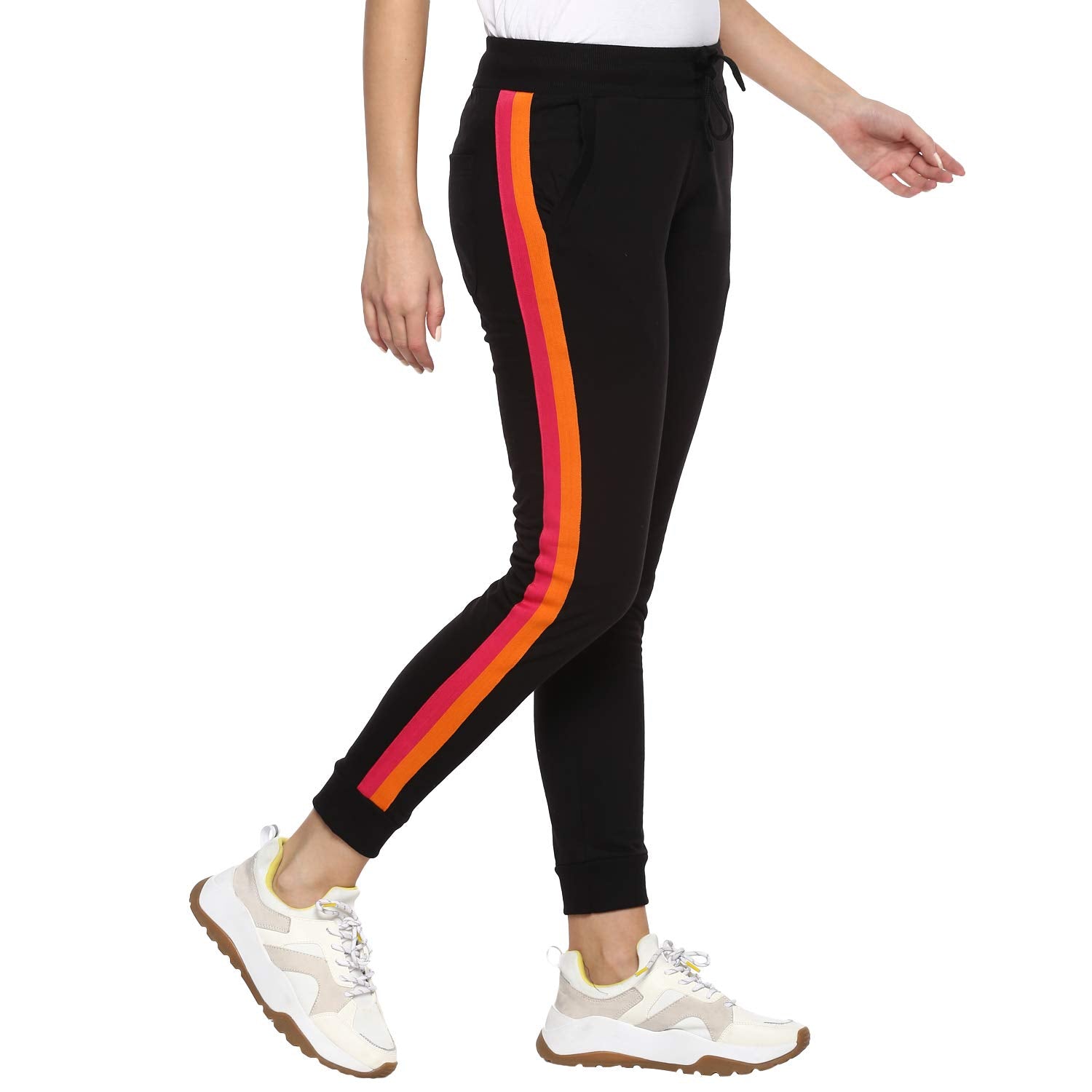 Alan Jones Clothing Women's Side tape Joggers Track Pants