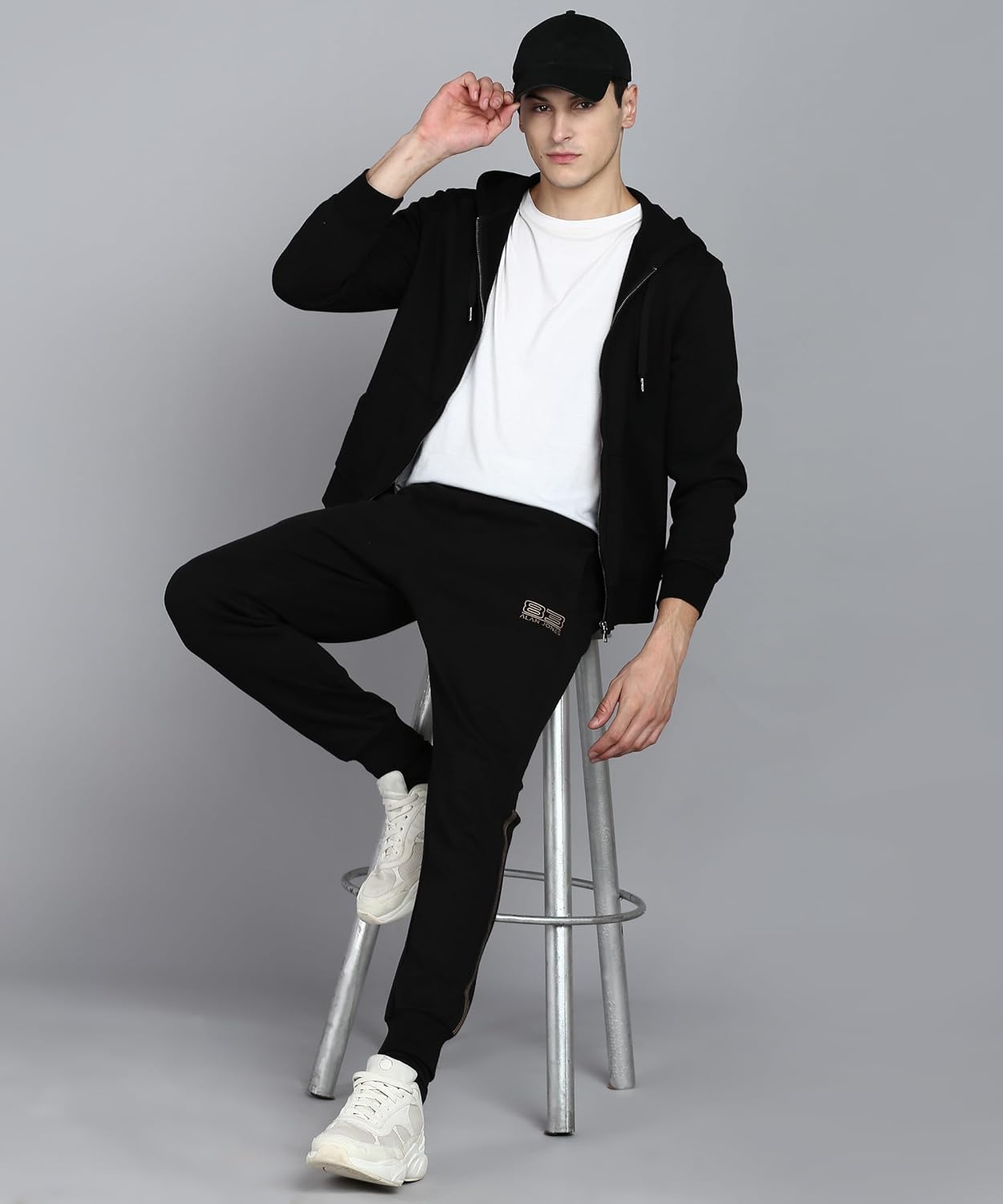 Alan Jones Clothing Men's Tape Cotton Joggers Track Pant