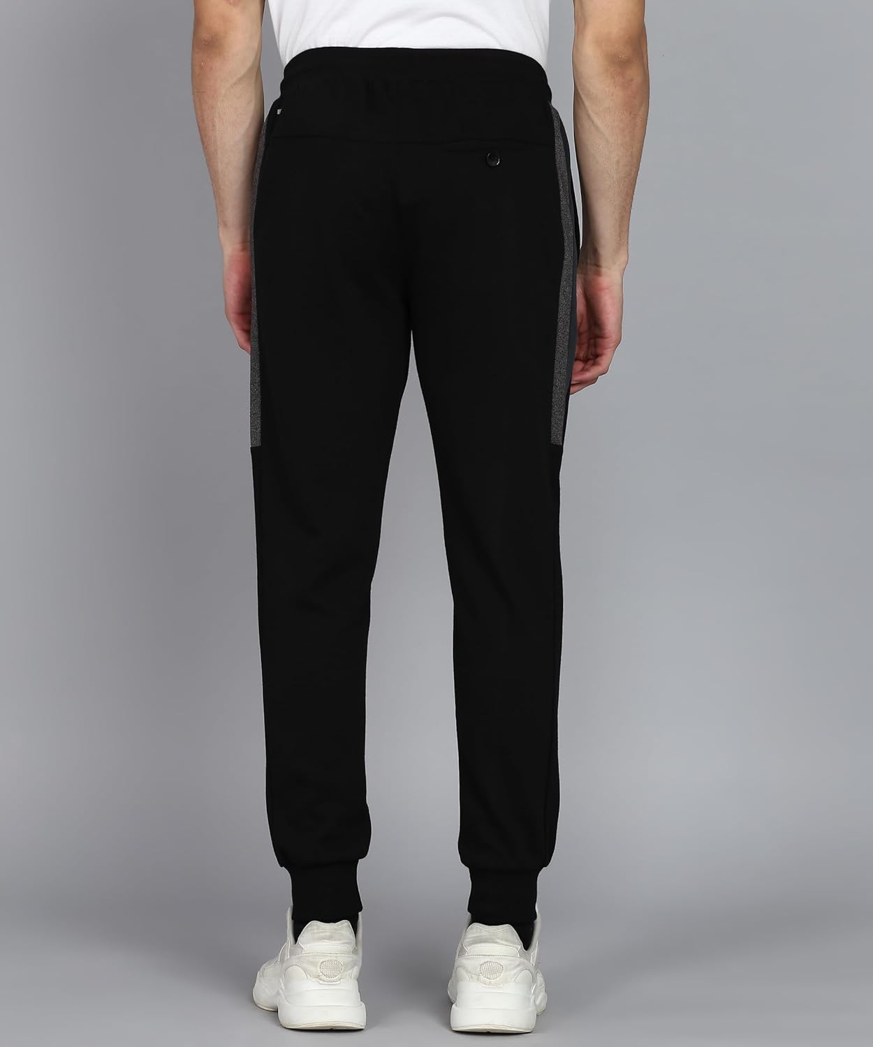 Alan Jones Clothing Men Side Panel Detail Cotton Joggers Regular Fit Track Pants-4