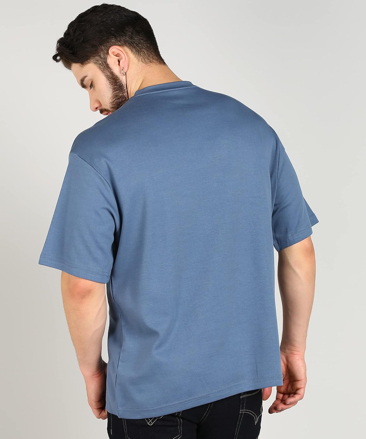 Alan Jones Clothing Men's Printed Premium Heavy Gauge Cotton Oversized T-Shirt-4