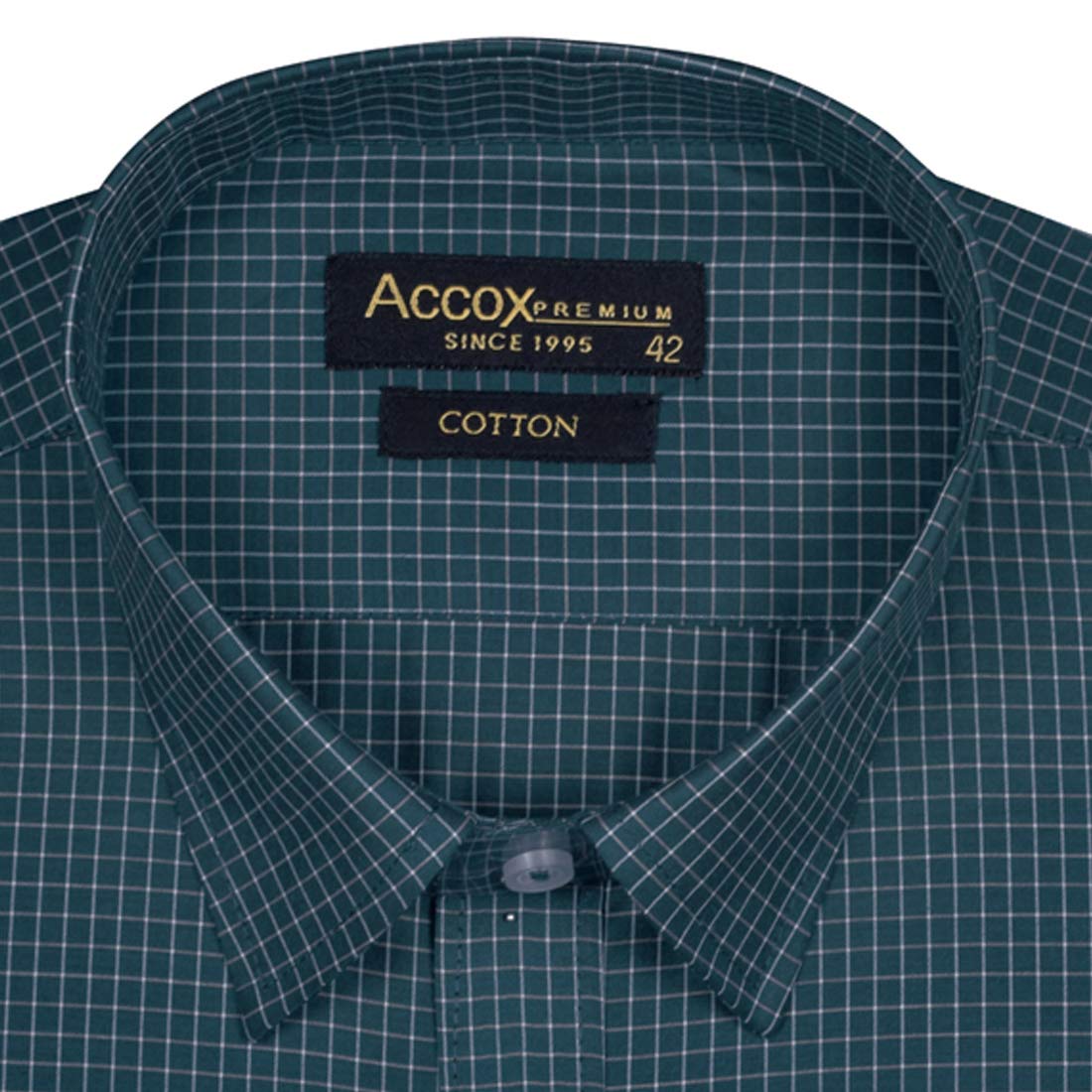 Accox Men's Cotton Checkered Formal Shirt (B08HYYWX93)